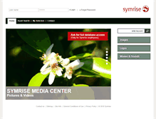 Tablet Screenshot of mediacenter.symrise.com